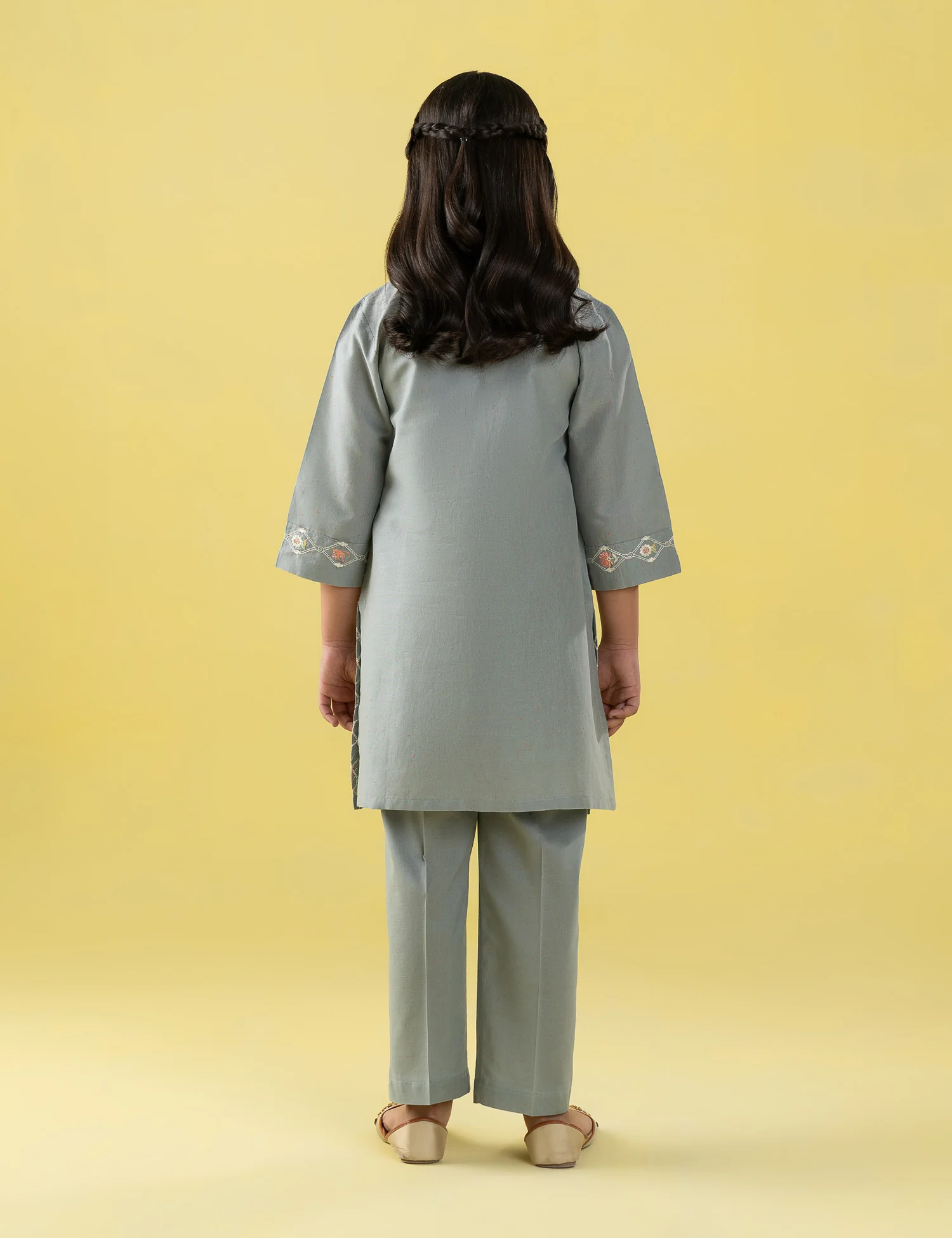 2 PIECE PLEATED NECKLINE SUIT - Image 5