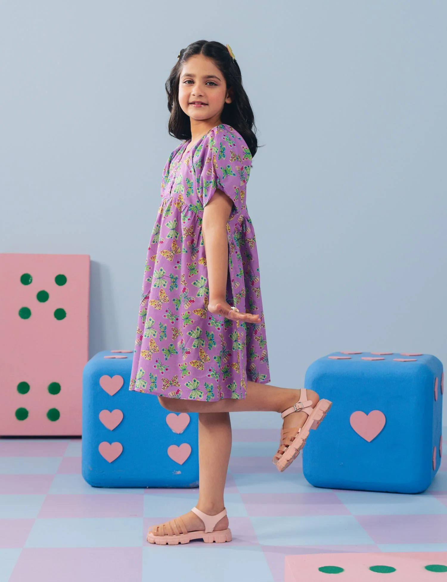 BUTTERFLY PRINTED DRESS - Image 4