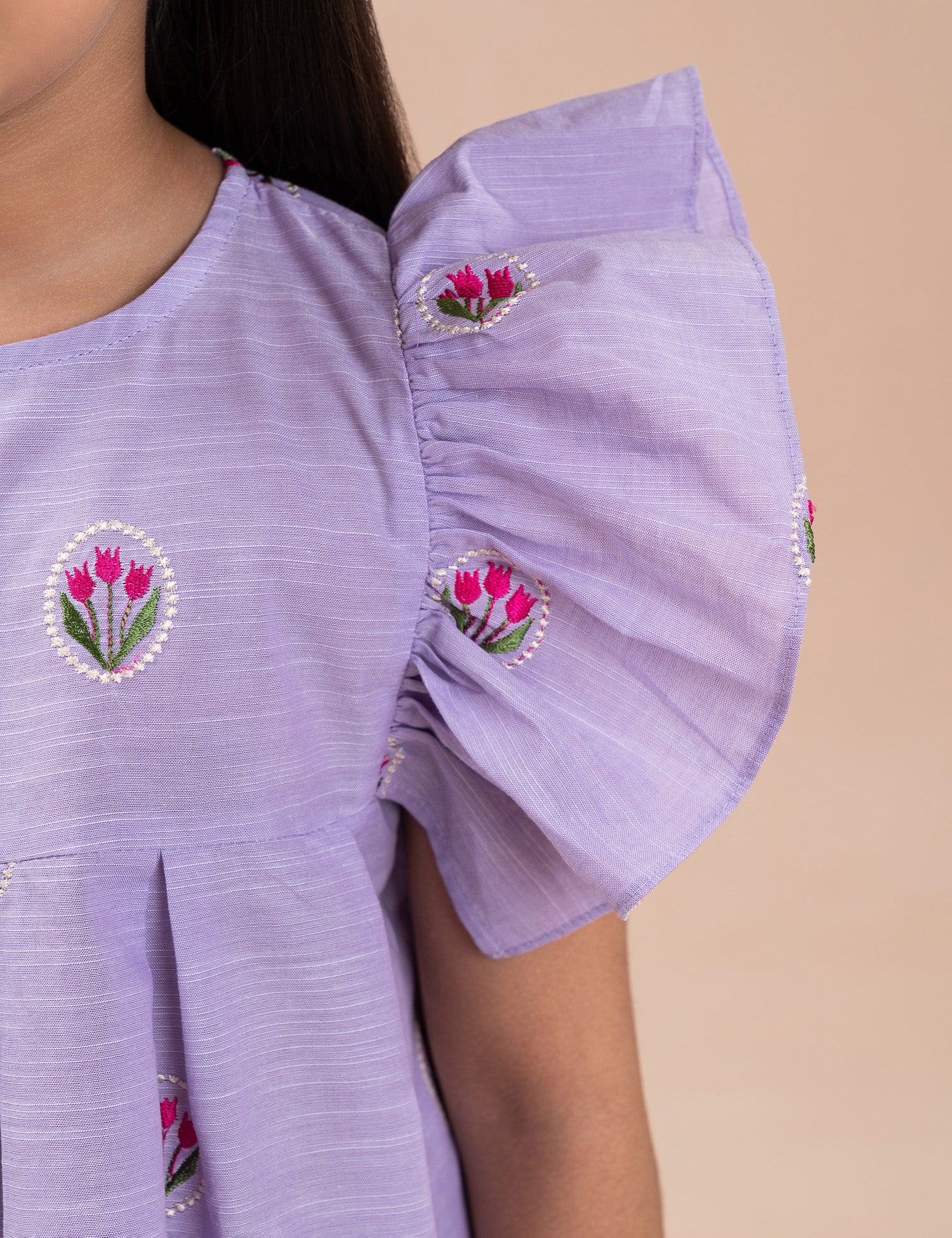 2 PIECE FLORAL EMBROIDERED SUIT - Image 3