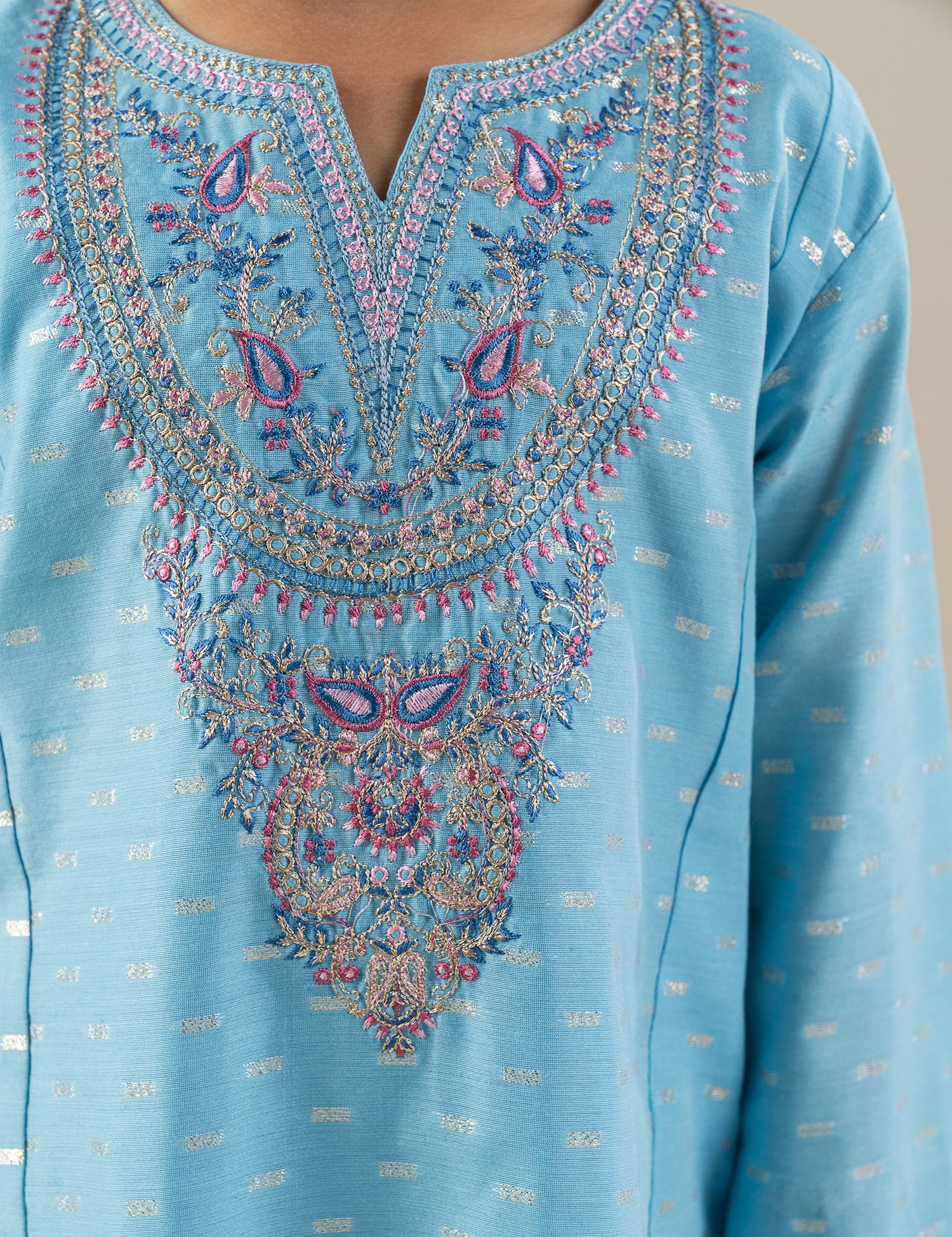 2 PIECE ETHNIC EMBROIDERED SUIT - Image 2
