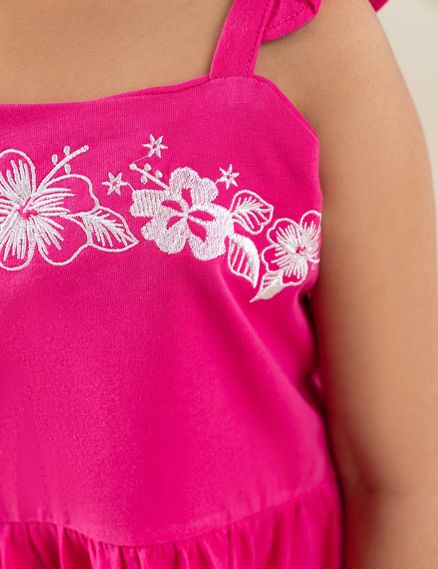 FLORAL EMBROIDERED TIERED DRESS - Image 2
