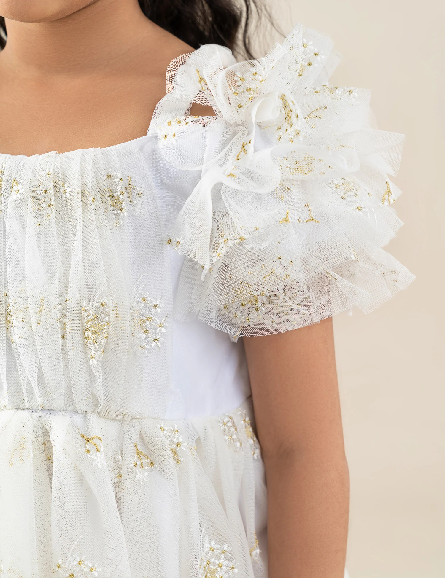EMBROIDERED TULLE DRESS - Image 2