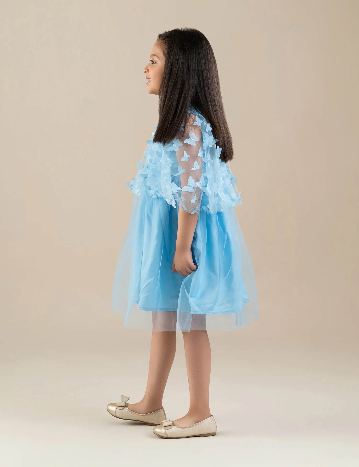 BUTTERFLY NET PARTY DRESS - Image 4