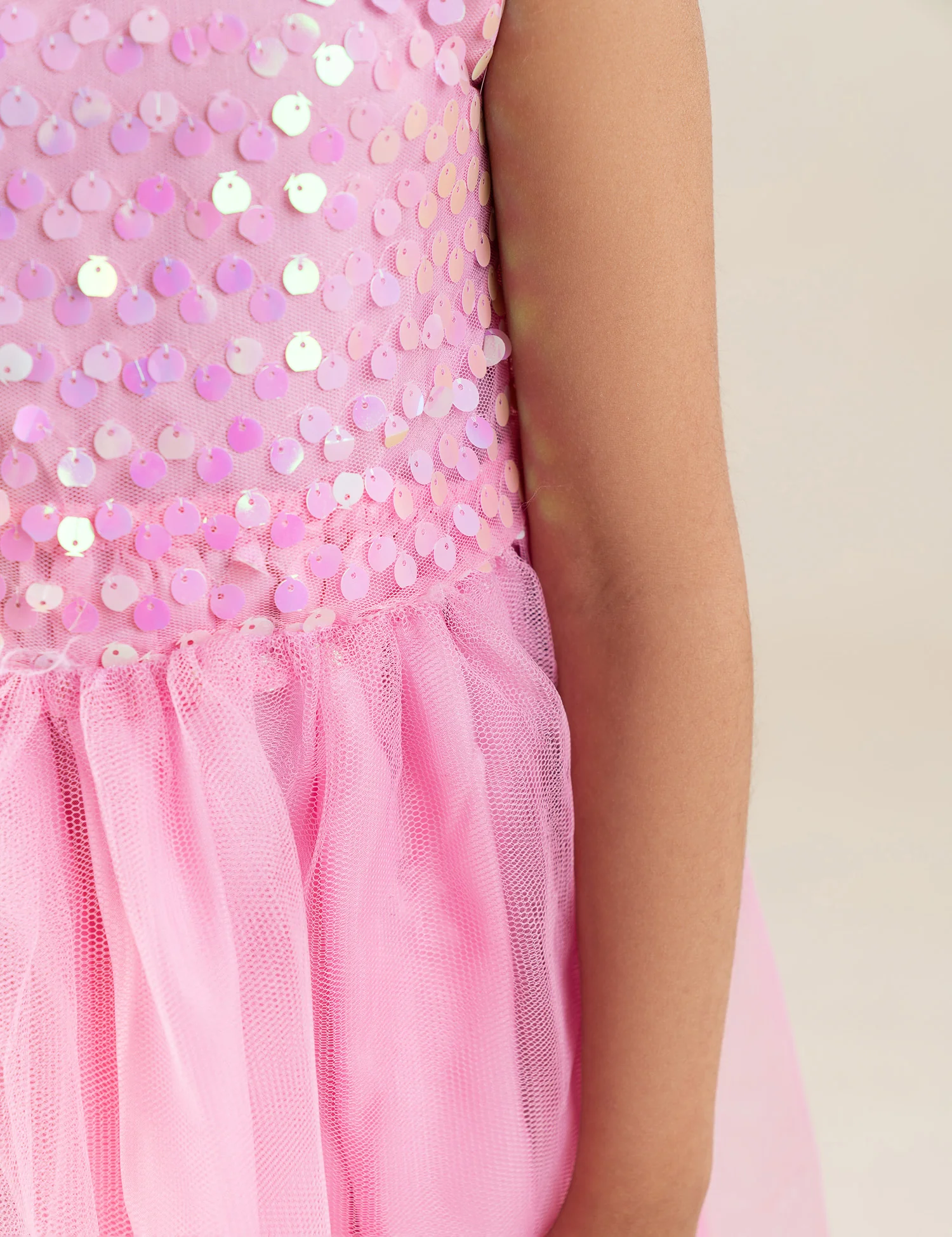 SEQUIN BODICE TULLE DRESS - Image 3