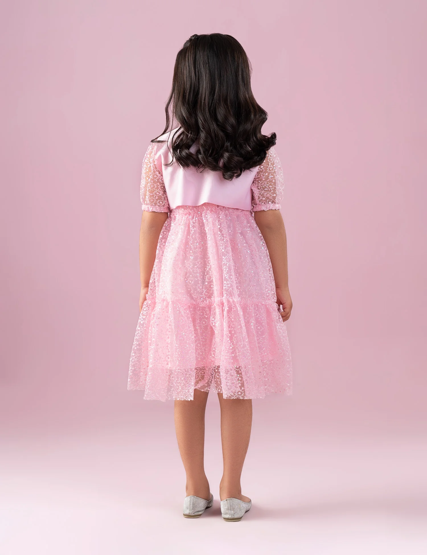 SEQUIN NET DRESS WITH SHRUG - Image 6