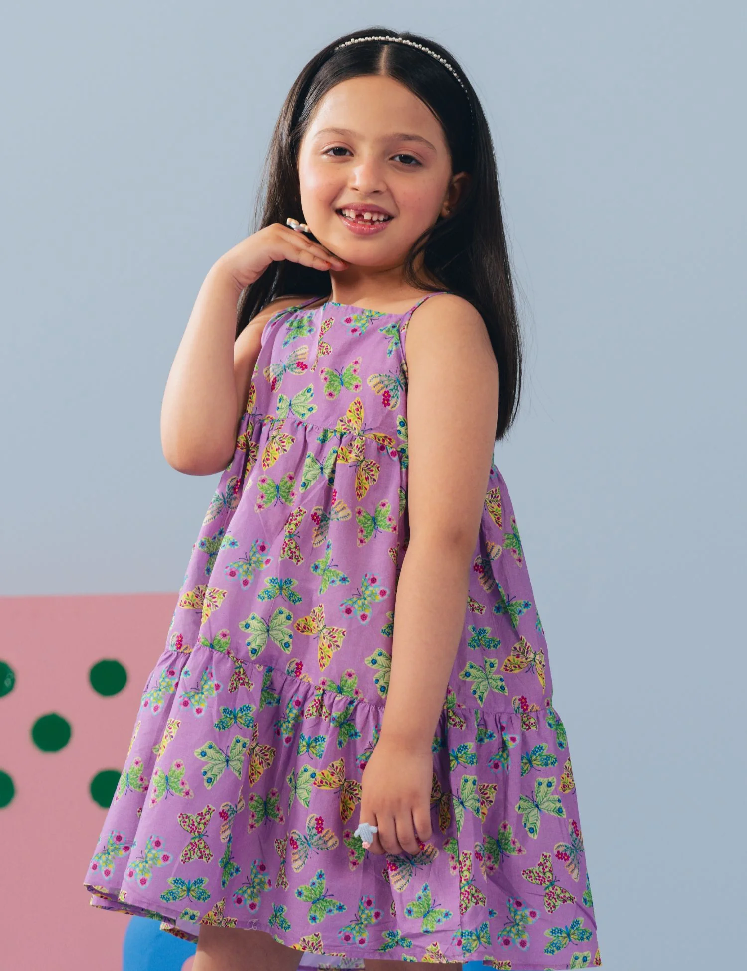 BUTTERFLY PRINTED DRESS - Image 2