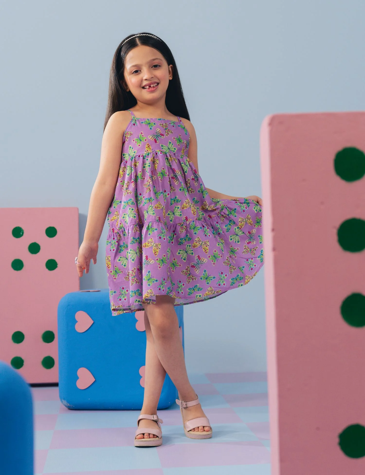 BUTTERFLY PRINTED DRESS - Image 3