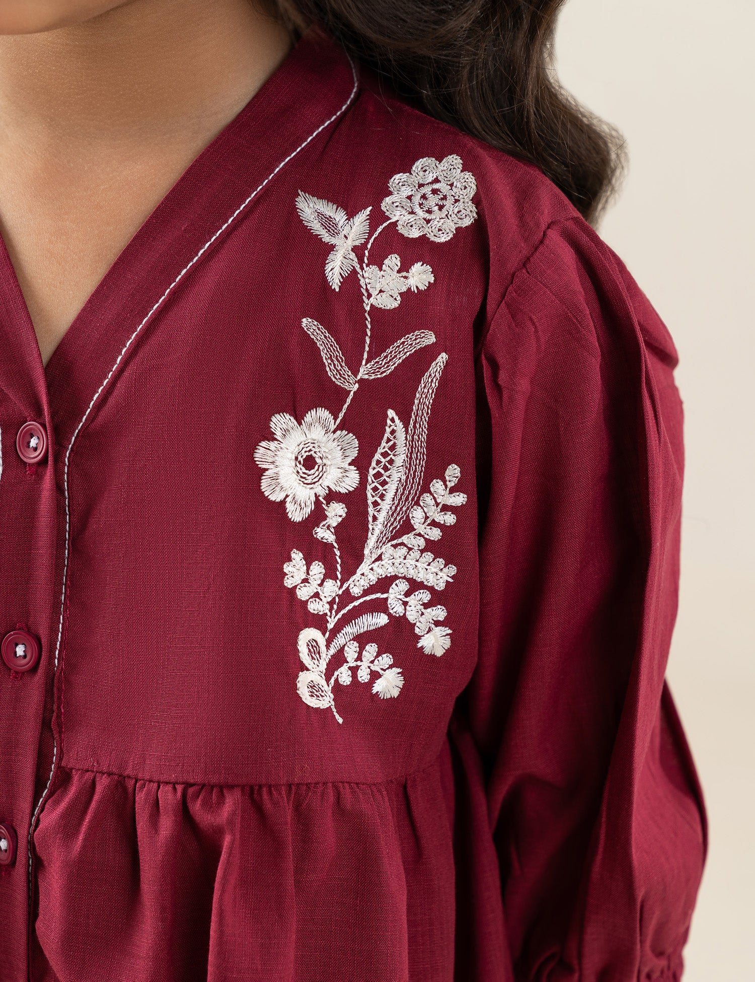 2 PIECE FLORAL EMBROIDERED SUIT - Image 2