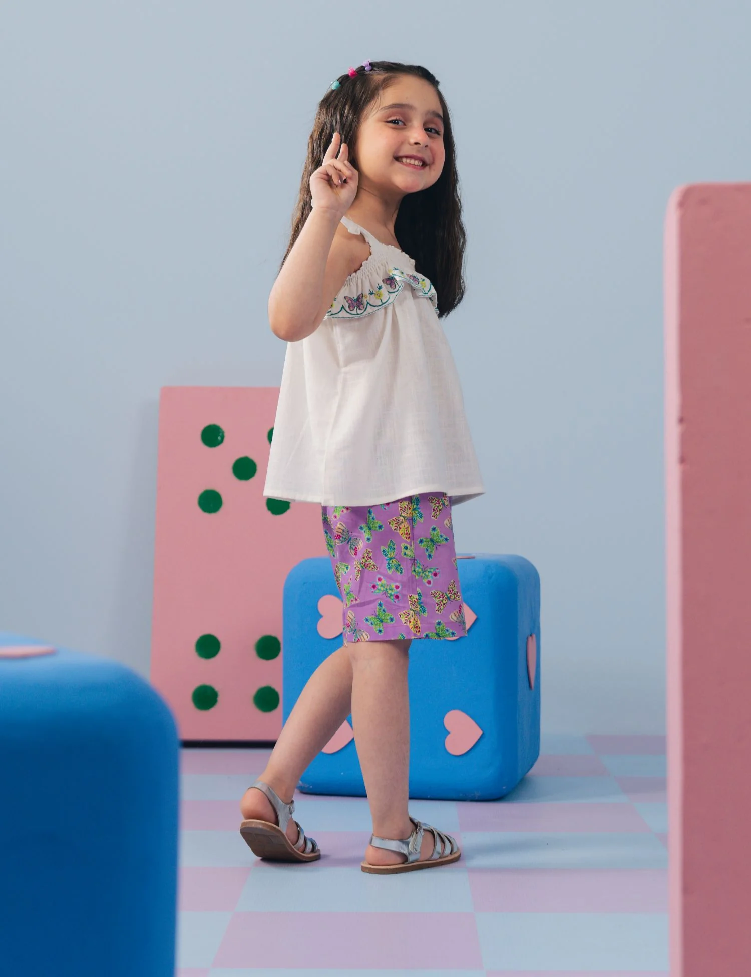 2 PIECE BUTTERFLY PRINTED SUIT - Image 4