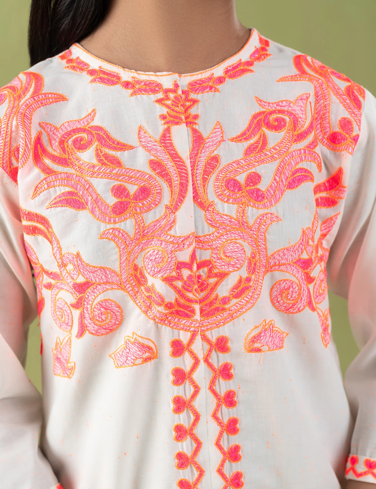 2 PIECE NEON EMBROIDERED SUIT - Image 2