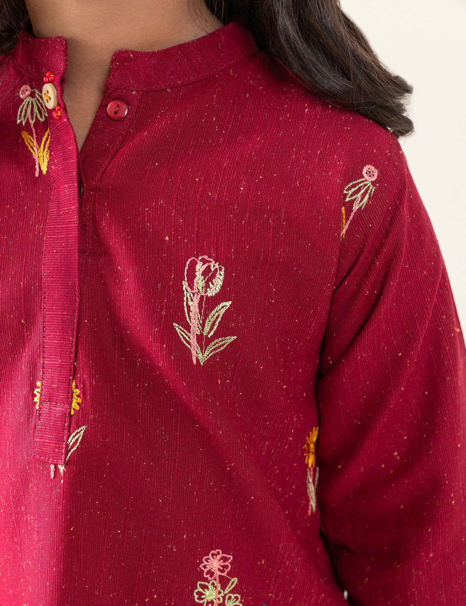 2 PIECE FLORAL EMBROIDERED SUIT - Image 2