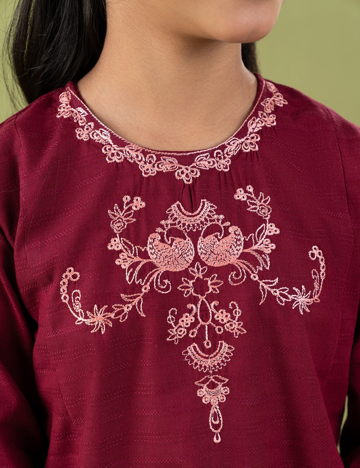 2 PIECE ALLOVER EMBROIDERED SUIT - Image 2
