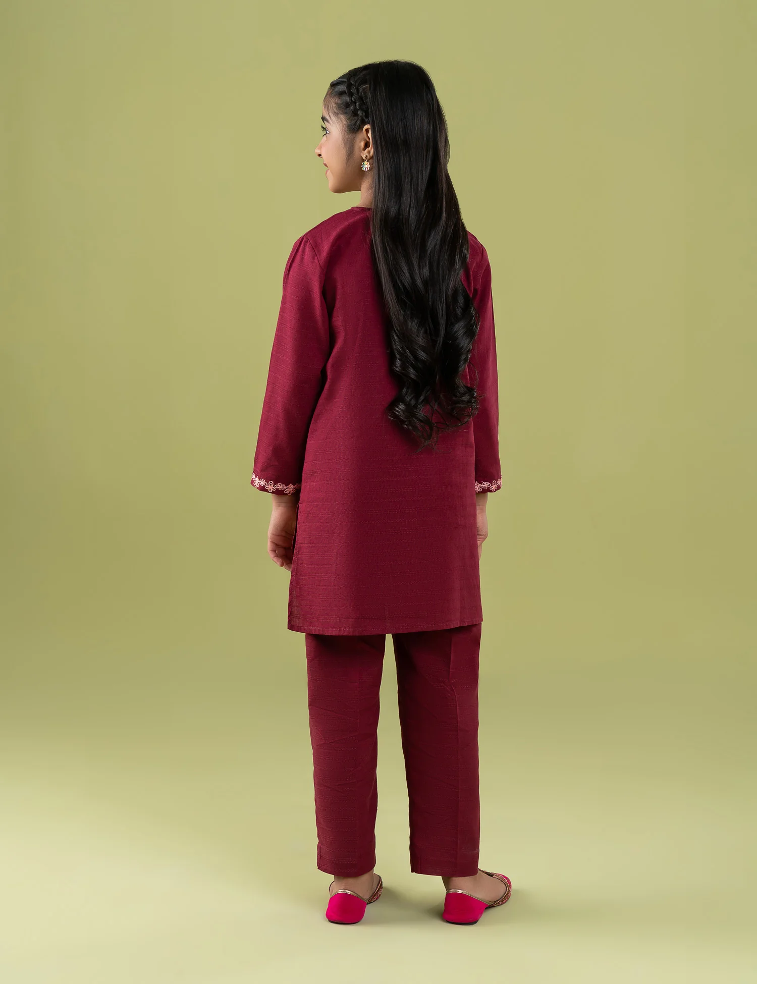 2 PIECE ALLOVER EMBROIDERED SUIT - Image 6