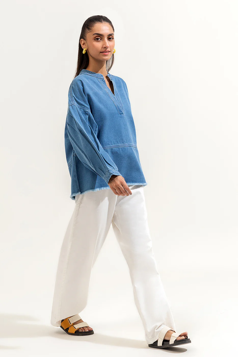 BOXY DENIM TOP - Image 2