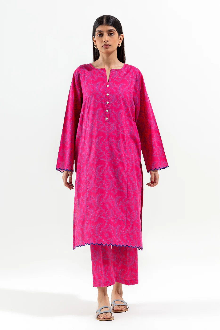 2 PIECE PRINTED LAWN SUIT (PRET) - Image 2