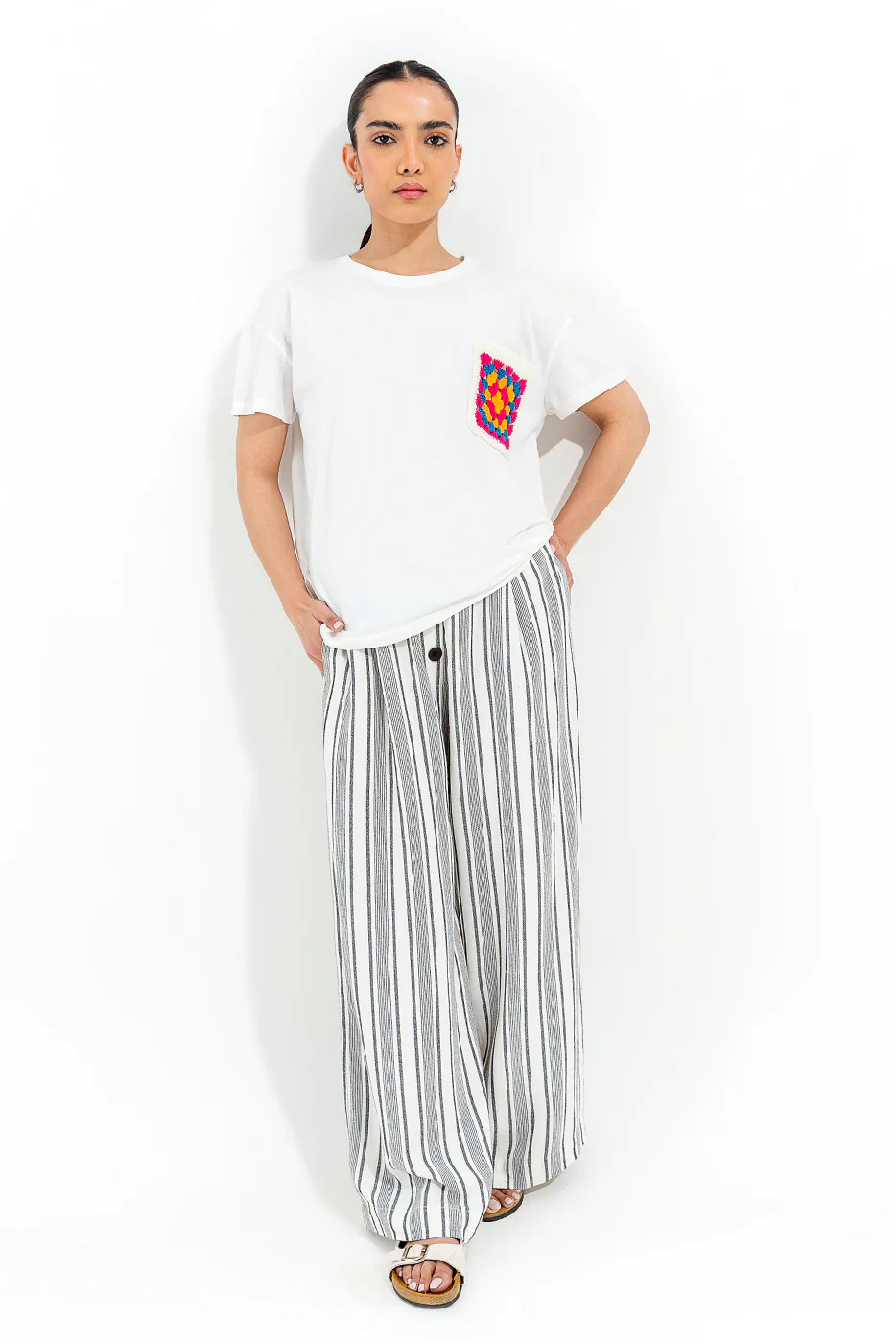 WHITE HANDCRAFTED TEE - Image 2