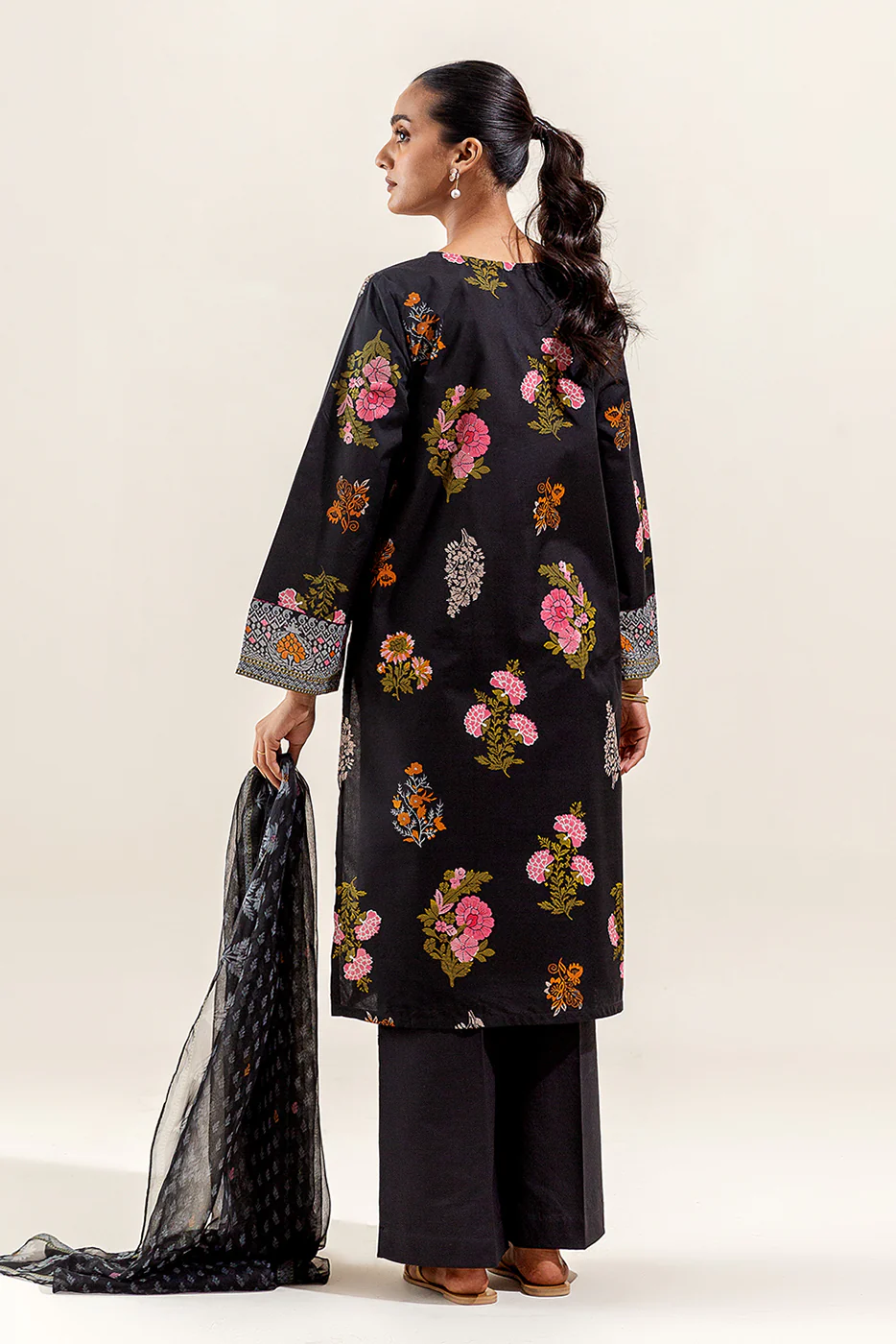 3 PIECE PRINTED SUIT-EBONY AURA (UNSTITCHED) - Image 5