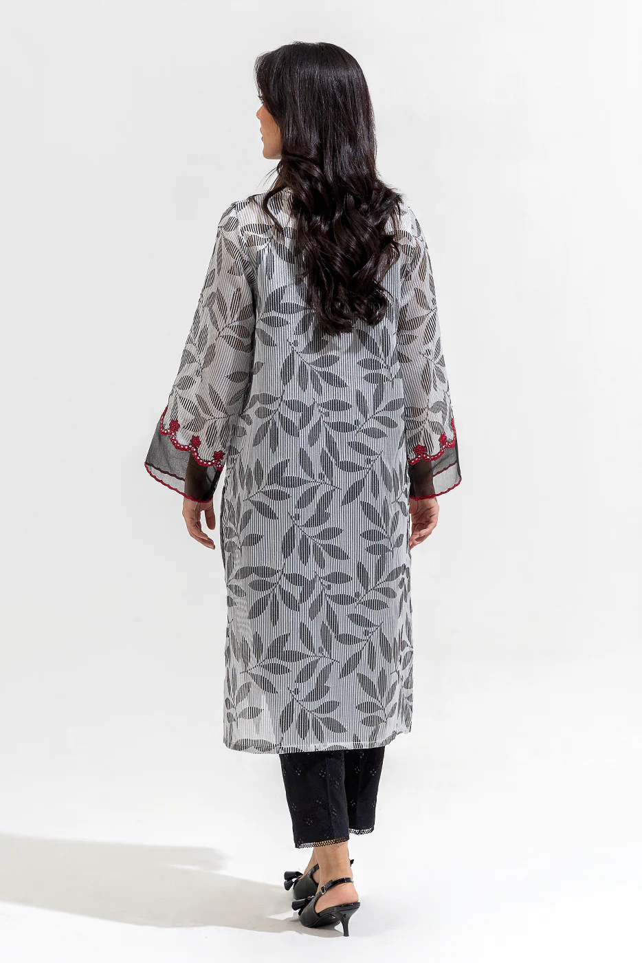 EMBROIDERED TEXTURED SHIRT (LUXURY-PRET) - Image 3