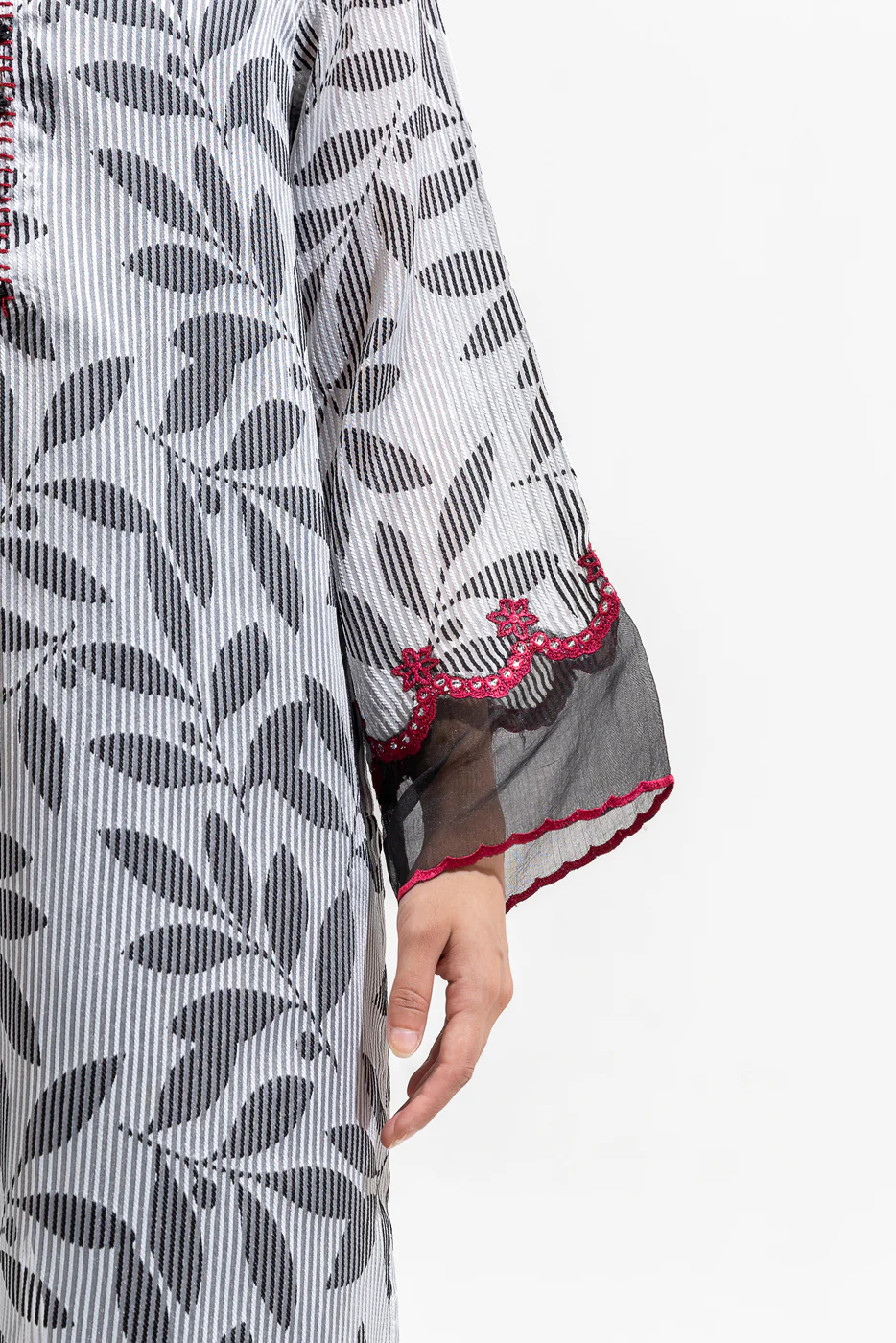 EMBROIDERED TEXTURED SHIRT (LUXURY-PRET) - Image 5