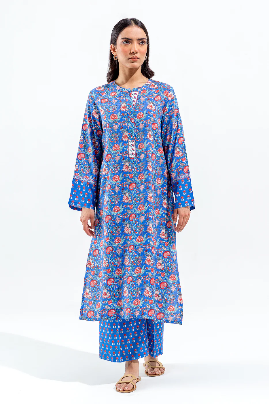 2 PIECE PRINTED VISCOSE SUIT (PRET) - Image 5