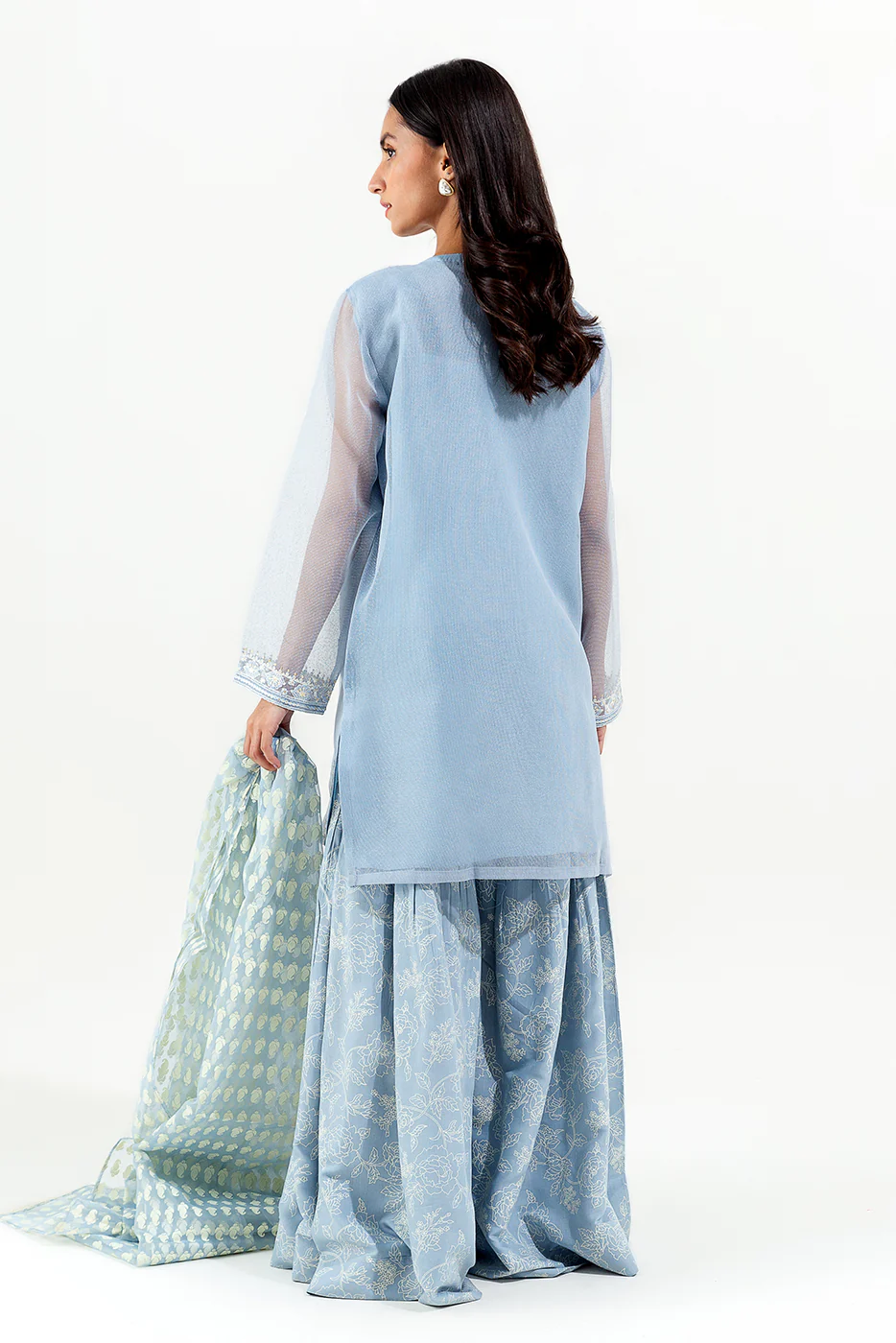3 PIECE EMBROIDERED KARANDI SUIT (LUXURY PRET) - Image 4