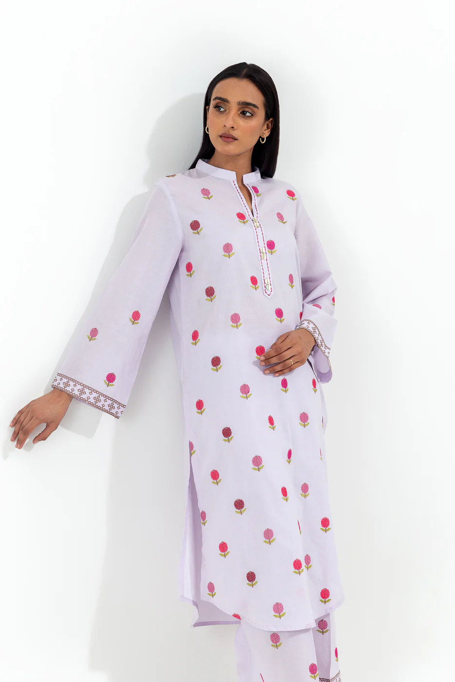 2 PIECE EMBROIDERED LAWN SUIT (PRET) - Image 2