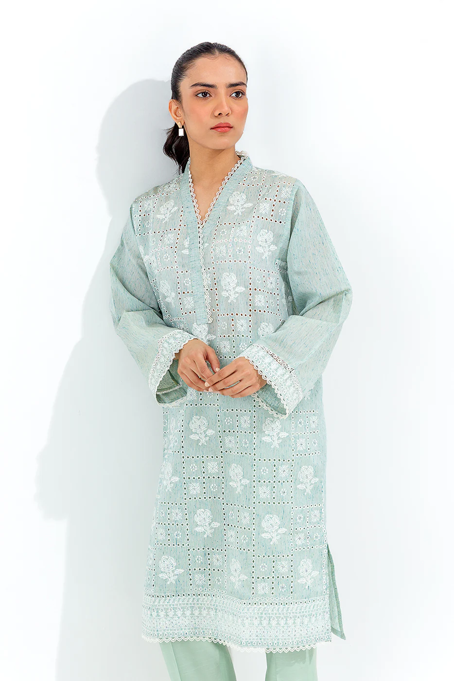 2 PIECE EMBROIDERED FANCY NEPS SUIT (LUXURY PRET) - Image 2