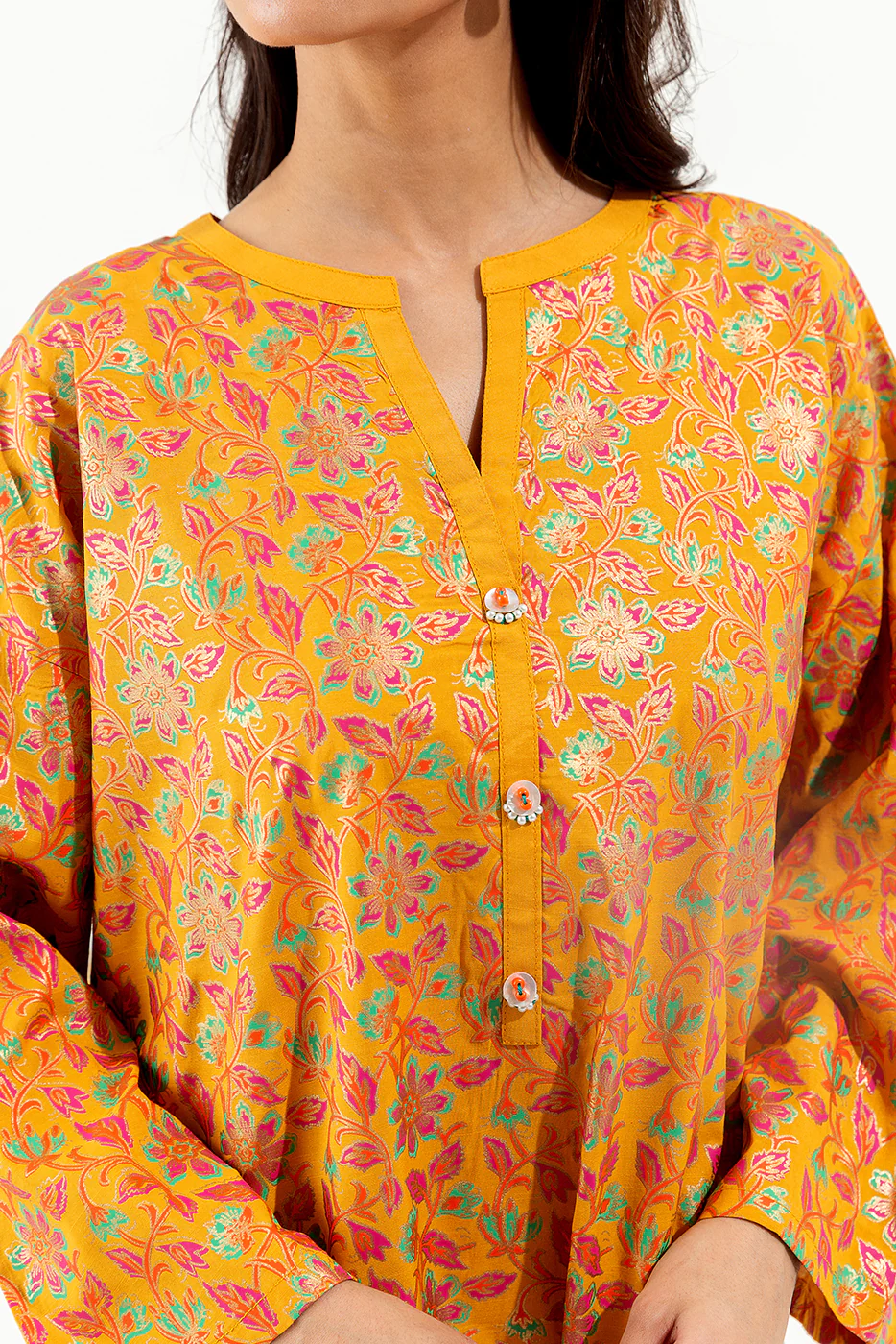 2 PIECE PRINTED SILK SUIT (LUXURY-PRET) - Image 4