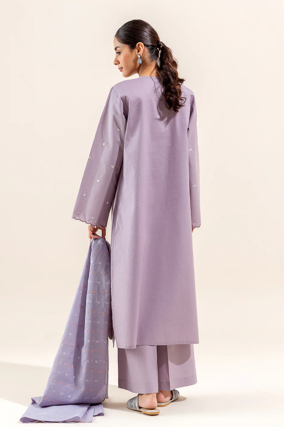 3 PIECE EMBROIDERED LAWN SUIT (UNSTITCHED) - Image 5