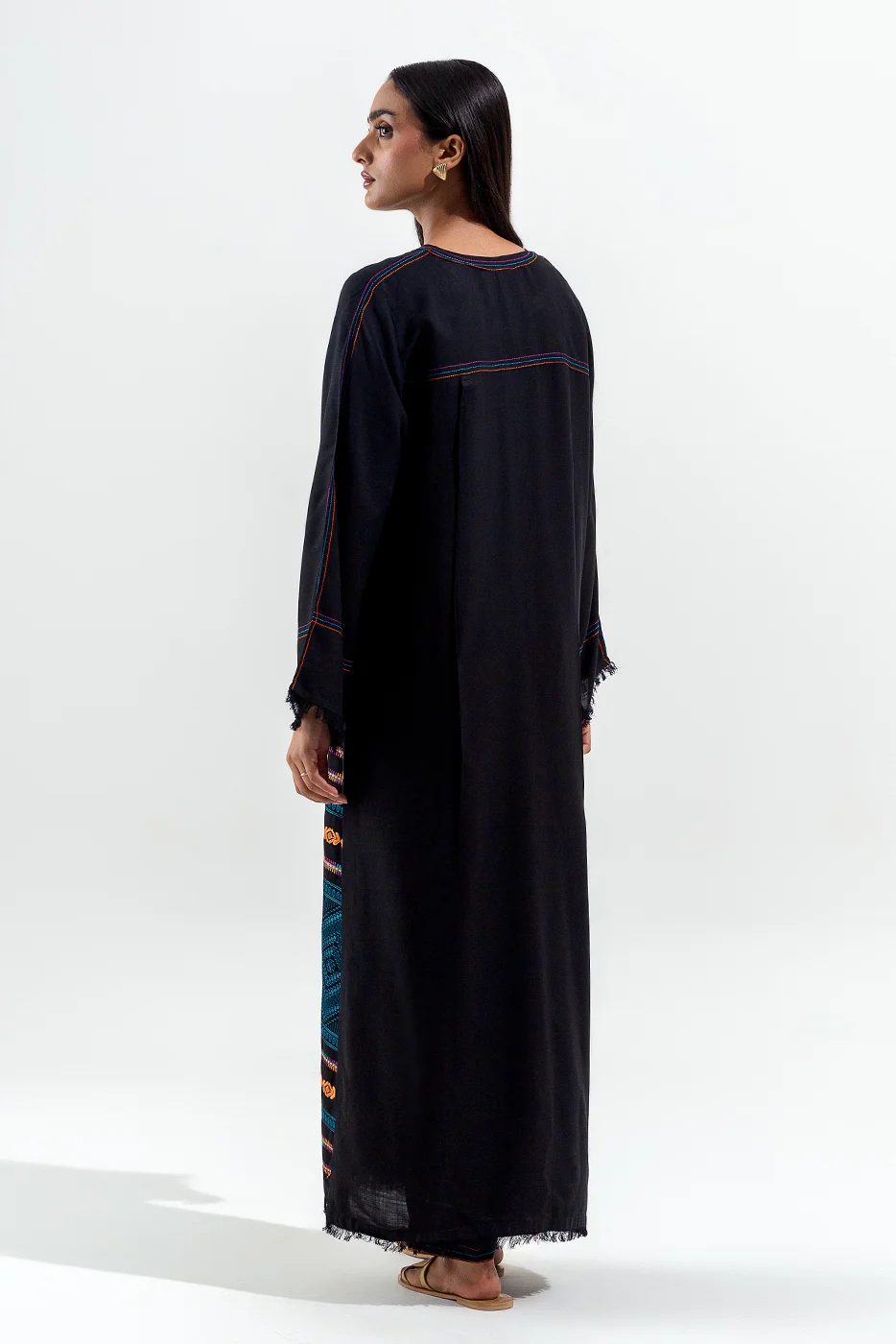 2 PIECE EMBROIDERED VISCOSE SUIT (PRET) - Image 3