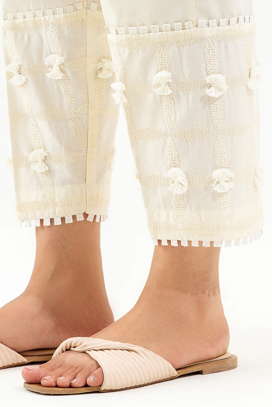 EMBROIDERED STRAIGHT PANTS - Image 2