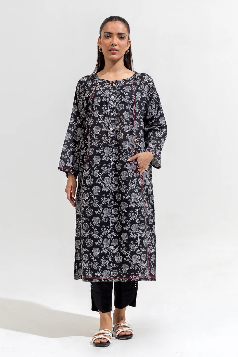 PRINTED LAWN SHIRT (PRET) - Image 2