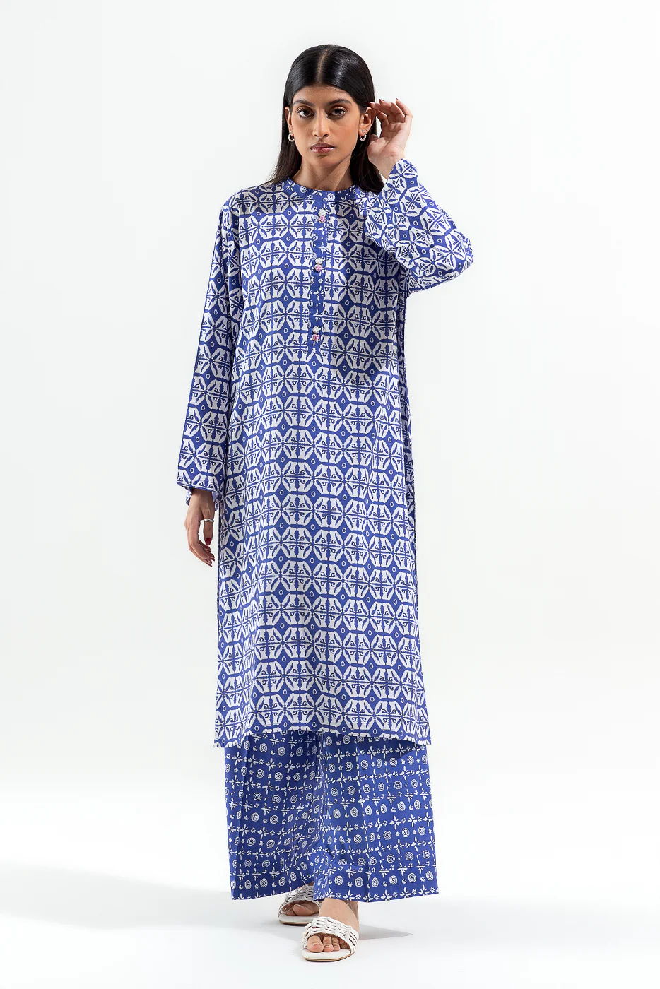 2 PIECE PRINTED VISCOSE SUIT (PRET) - Image 2