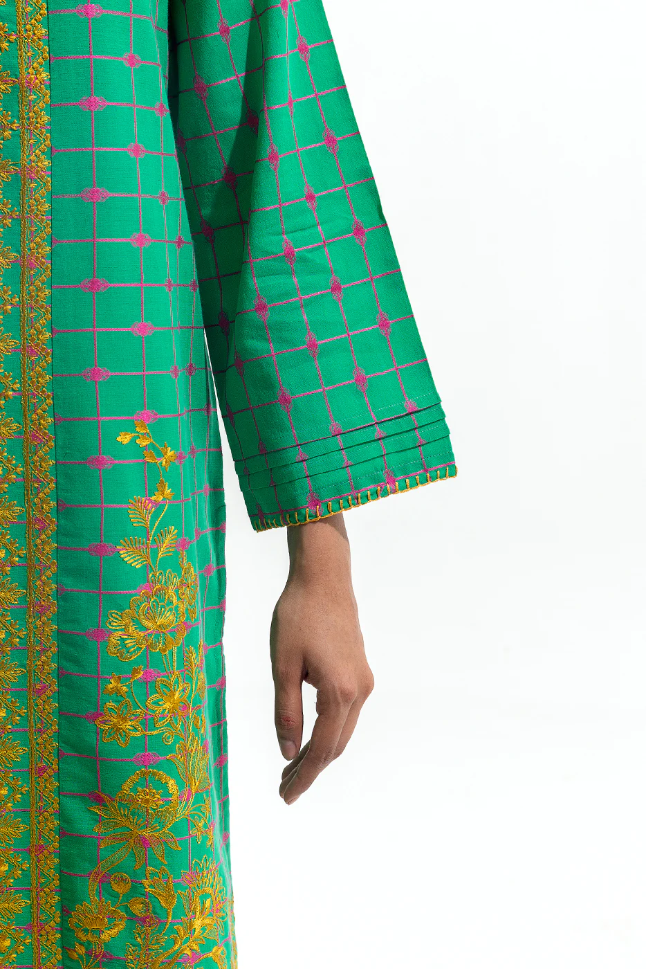 2 PIECE EMBROIDERED YARN DYED SUIT (PRET) - Image 5