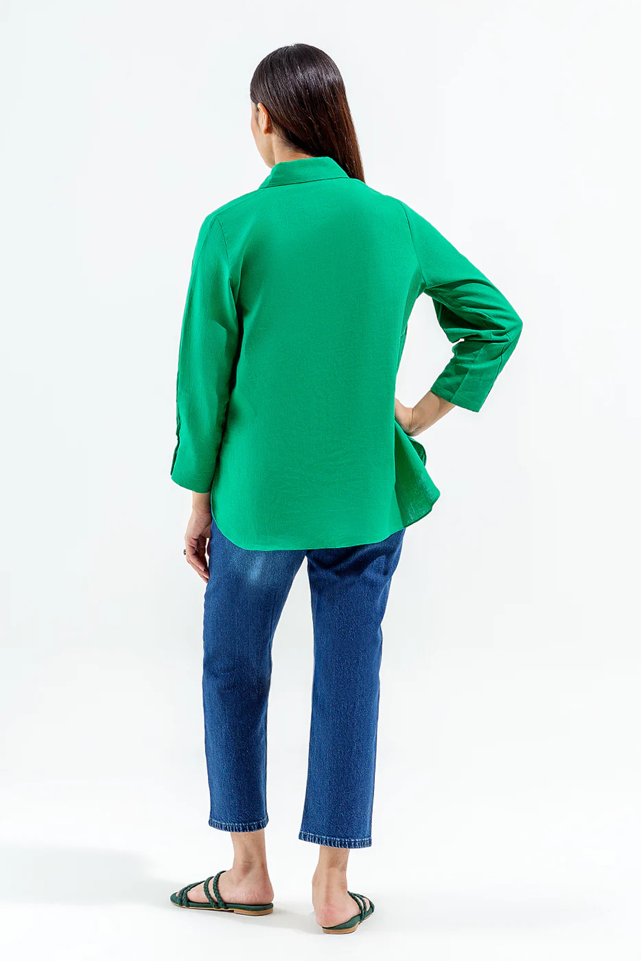 GREEN BUTTON-THROUGH SHIRT - Image 4