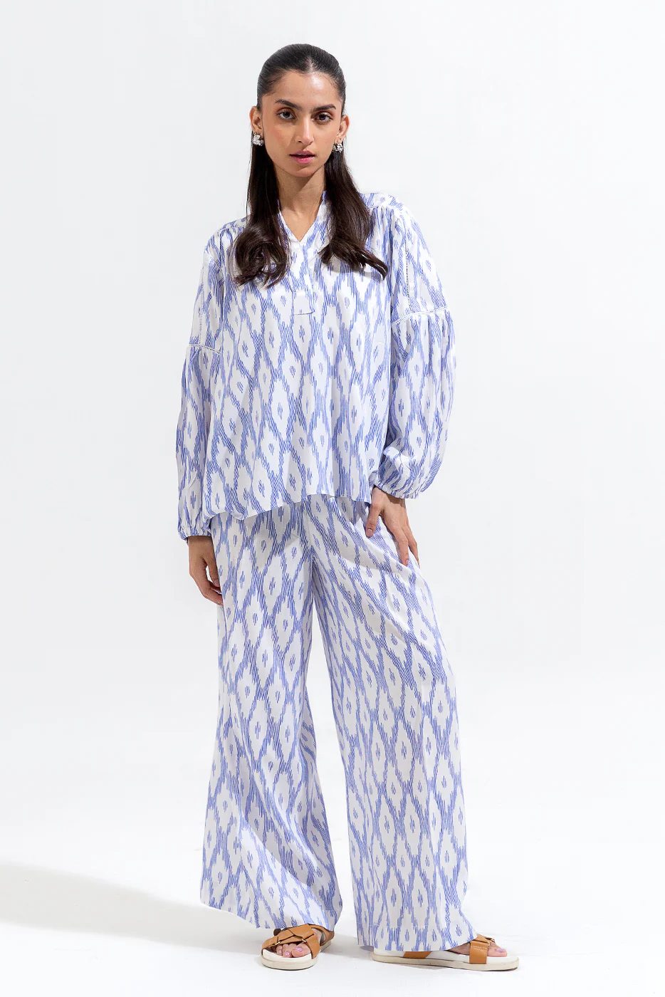 2 PIECE PRINTED VISCOSE SUIT (WESTERN) - Image 2