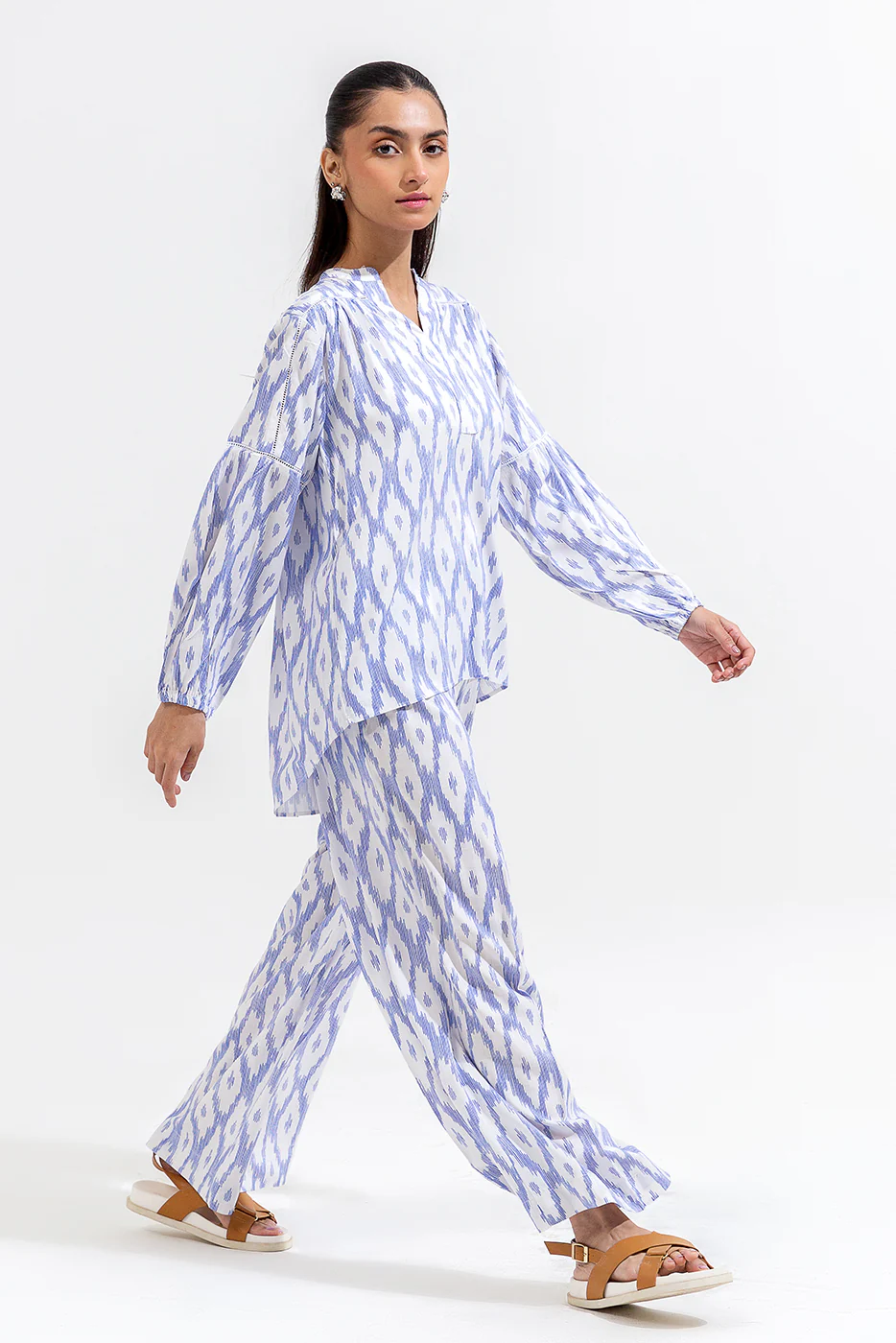 2 PIECE PRINTED VISCOSE SUIT (WESTERN) - Image 5