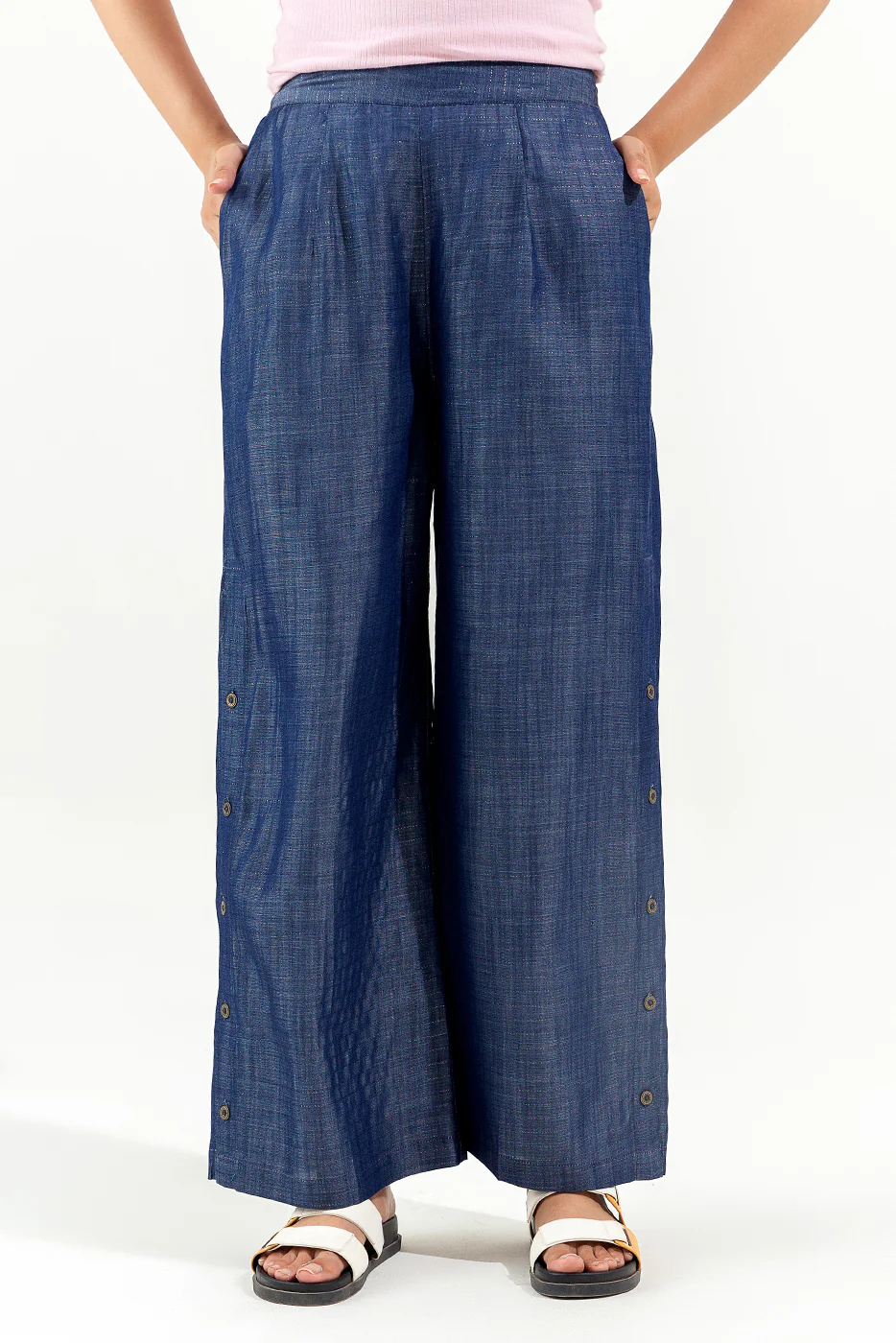 TENCEL WIDE LEG TROUSER - Image 2
