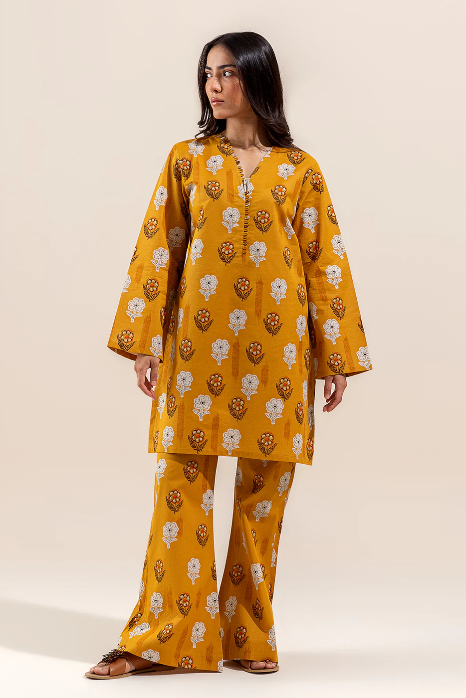 2 PIECE PRINTED LAWN SUIT-DANDELION WEFT (UNSTITCHED) - Image 2