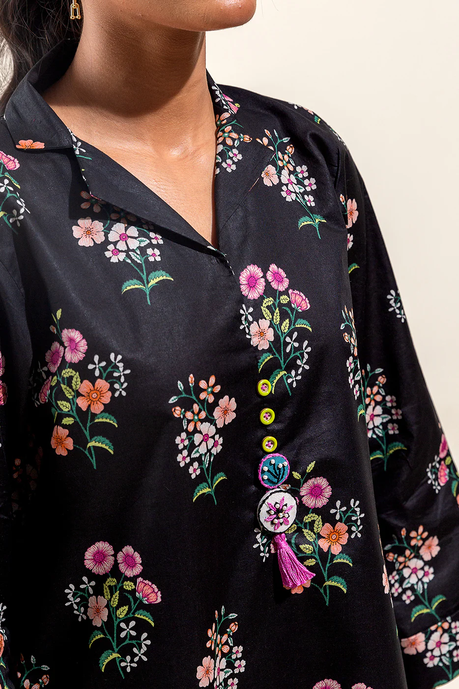 2 PIECE PRINTED SUIT-RUSTIC GILD (UNSTITCHED) - Image 3