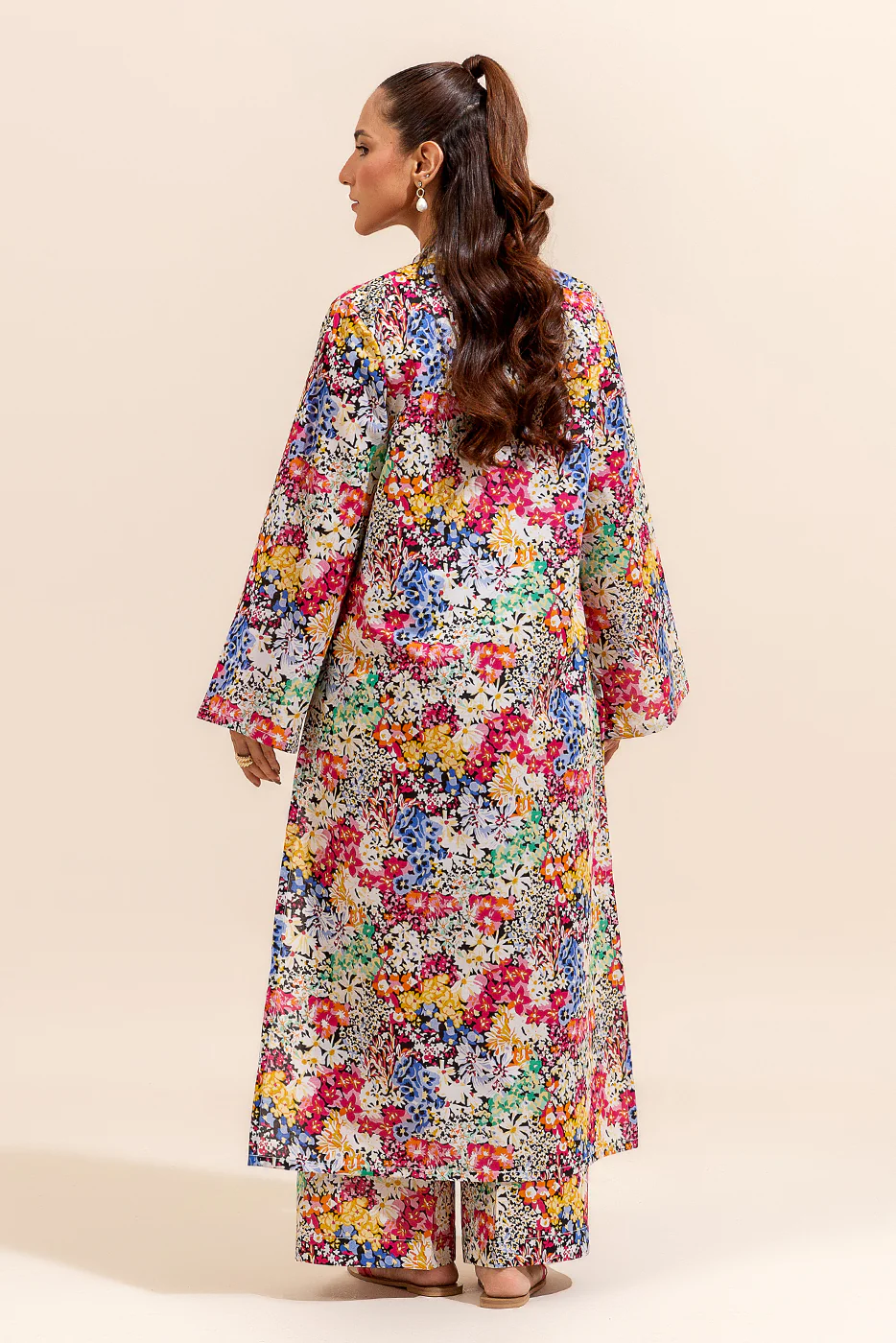 2 PIECE PRINTED LAWN SUIT-PRISM BLOOM (UNSTITCHED) - Image 3
