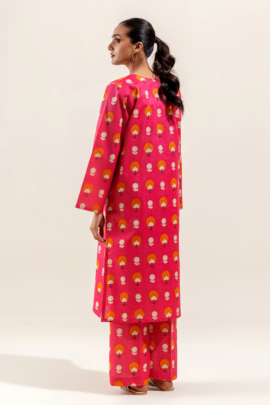 2 PIECE PRINTED SUIT-FUSCHIA MIST (UNSTITCHED) - Image 4