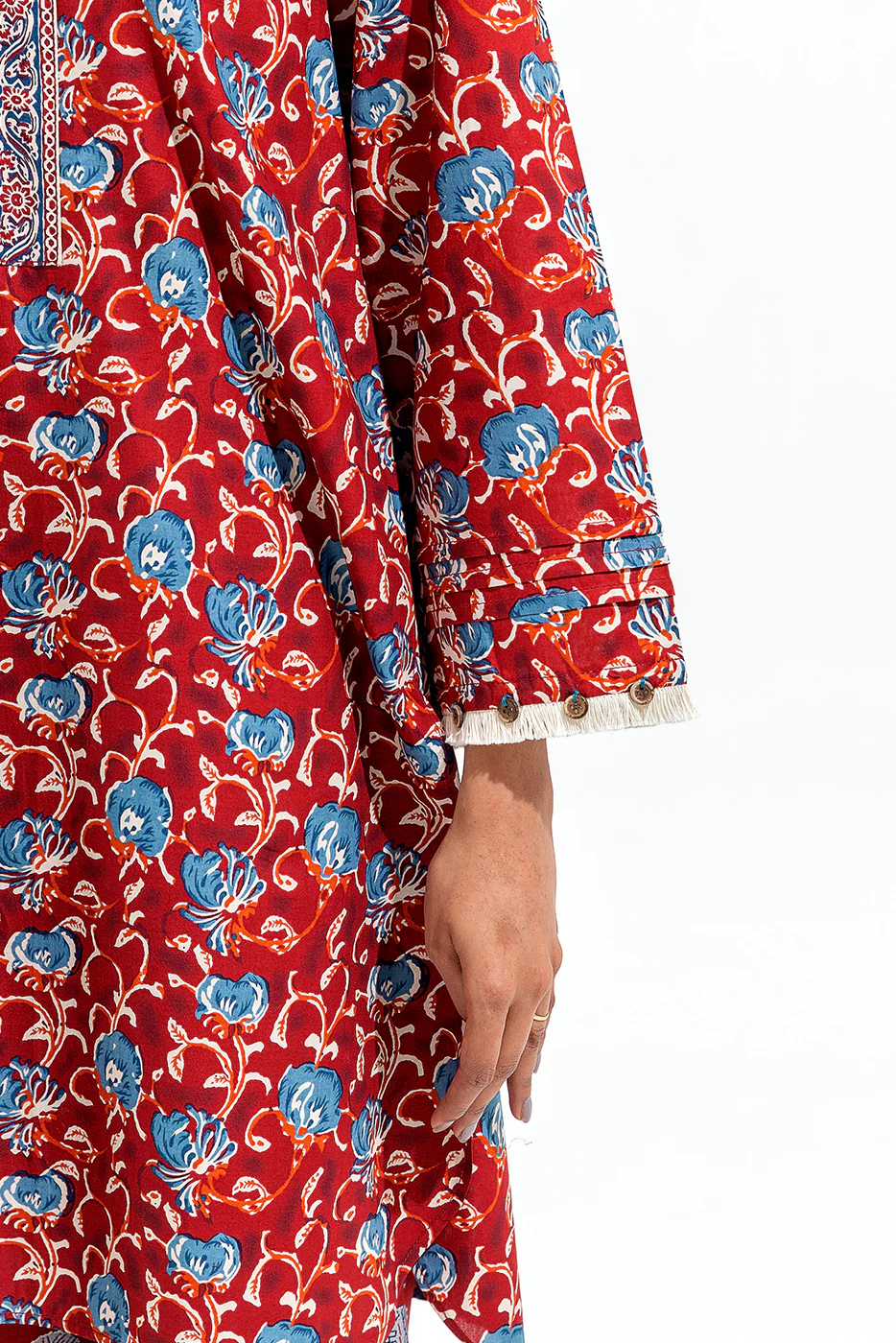 2 PIECE PRINTED CAMBRIC SUIT (PRET) - Image 5