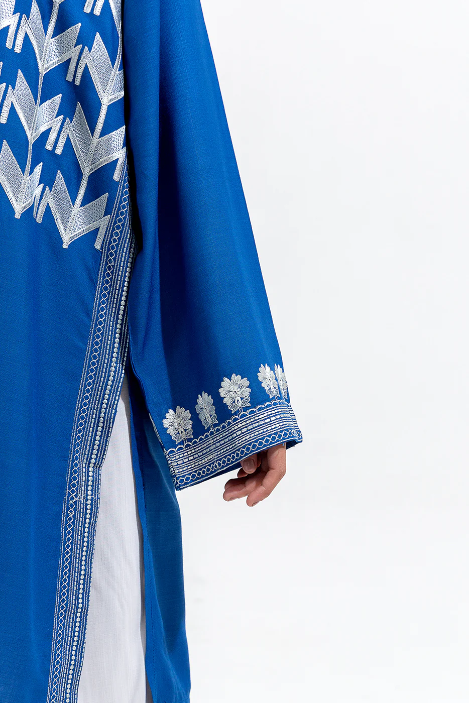 EMBROIDERED VISCOSE SHIRT (PRET) - Image 5