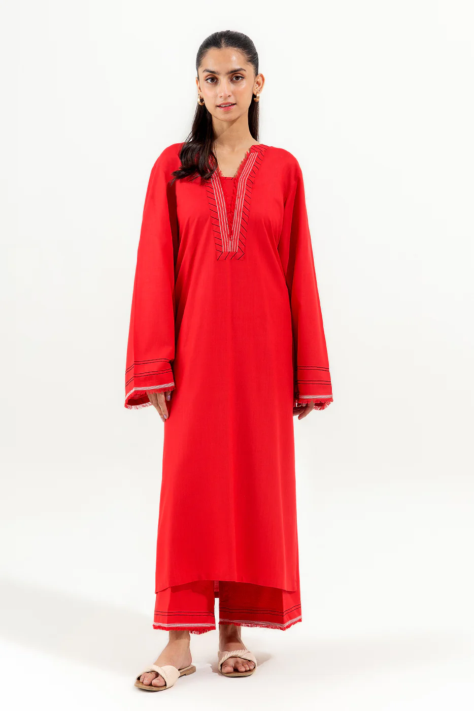 2 PIECE BASIC VISCOSE SUIT (PRET) - Image 3