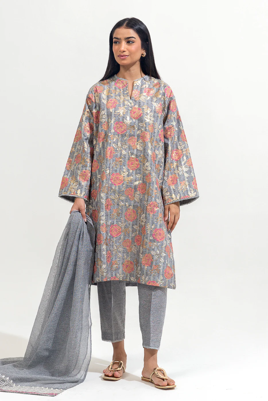 3 PIECE PRINTED JACQUARD SUIT (LUXURY-PRET) - Image 6