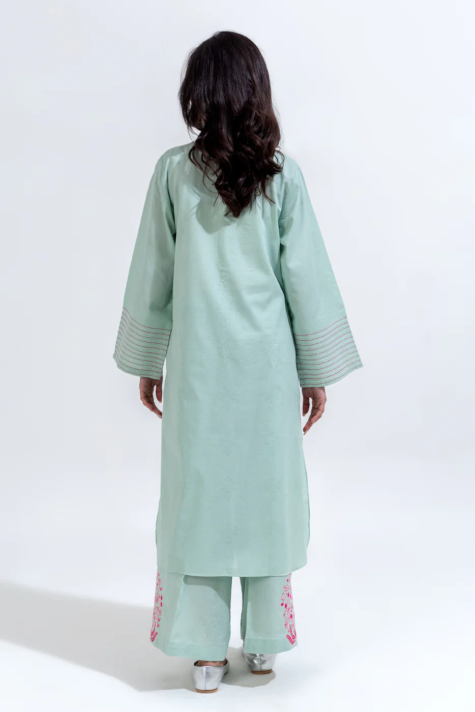 2 PIECE EMBROIDERED JACQUARD SUIT (PRET) - Image 3