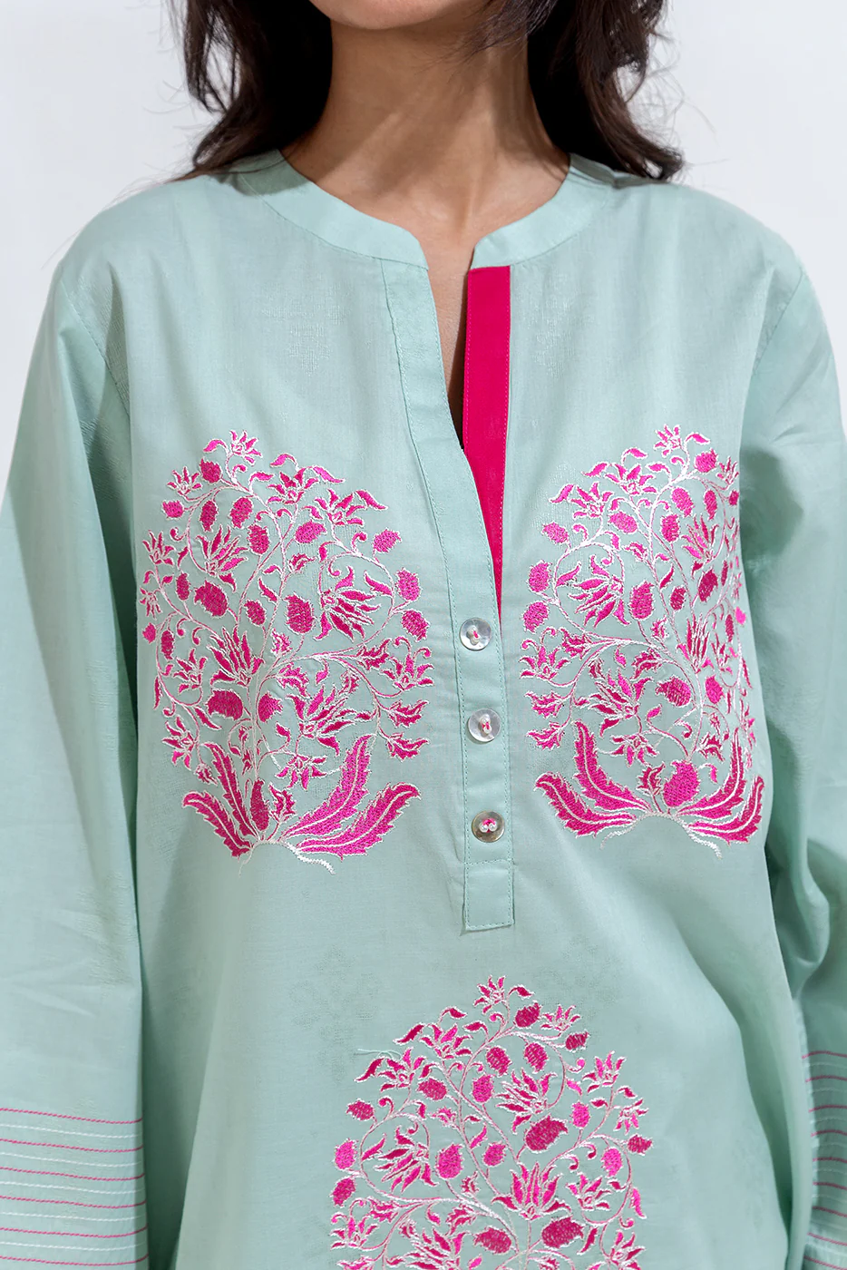 2 PIECE EMBROIDERED JACQUARD SUIT (PRET) - Image 4