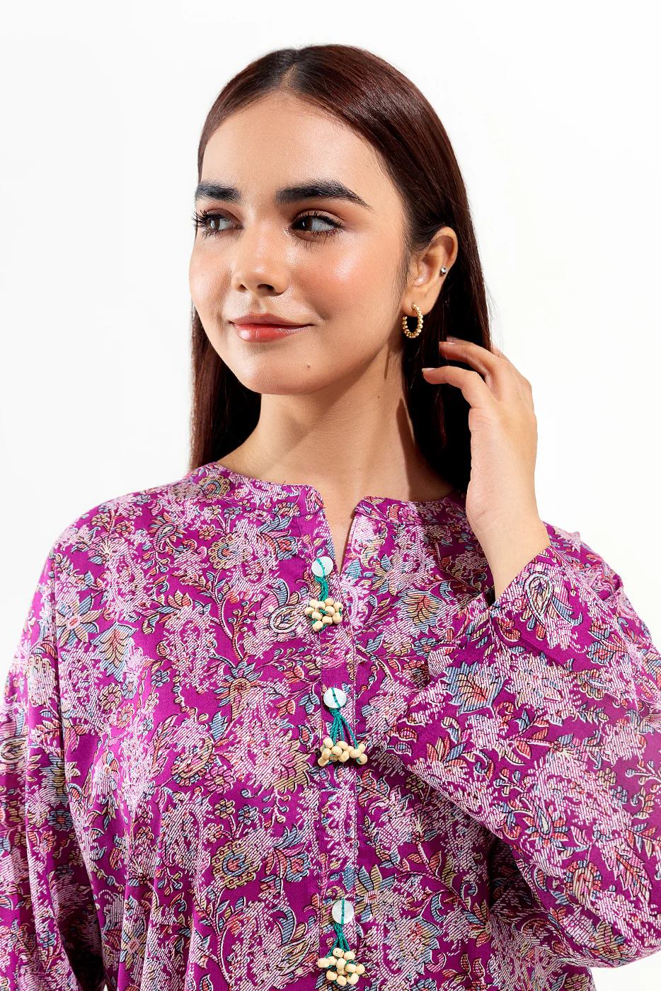 2 PIECE PRINTED LAWN SUIT (PRET) - Image 2