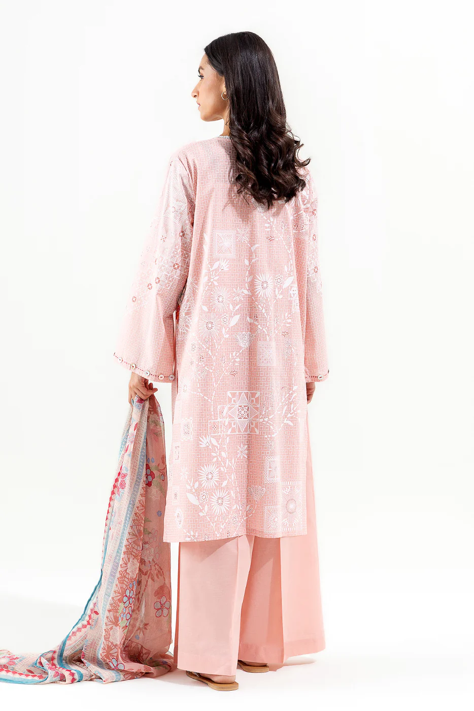 3 PIECE EMBROIDERED LAWN SUIT (PRET) - Image 4